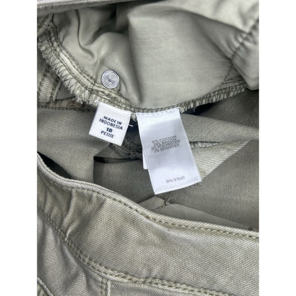 J Jill Denim High Rise Straight Leg Cropped Cuffed Jeans Women Sz 18P Green Gray - Picture 8 of 9